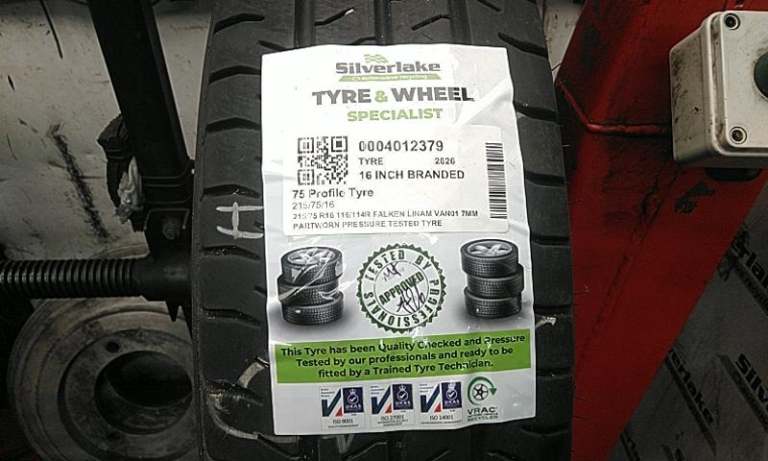 215 75 R16 116/114r Falken Linam Van01 7mm Partworn Pressure Tested Tyre