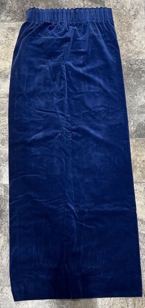Blue velvet curtains