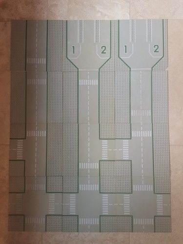 Collectors Pieces. 12 x 1980s LEGO Base Plate: building board 32 x 32 studs GREY Road with Crossing