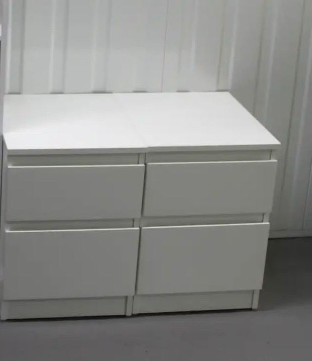 2 ikea bedside drawers 