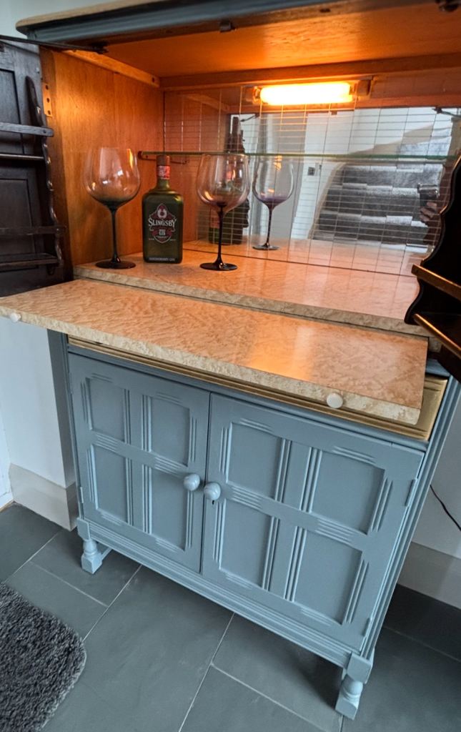 Vintage Ercol cocktail / drinks cabinet 