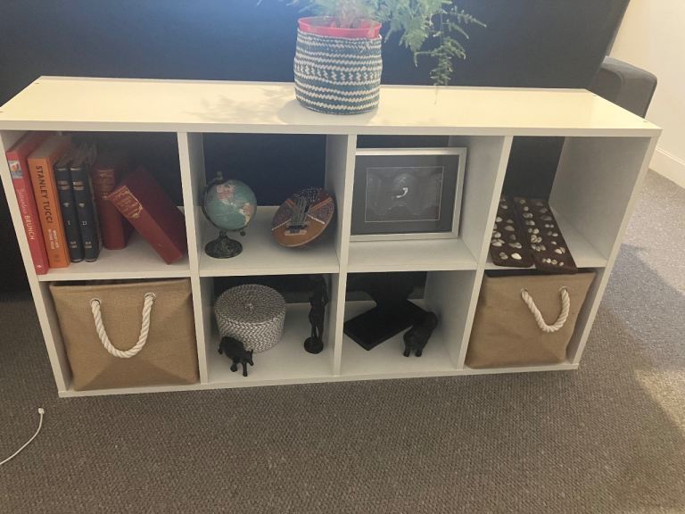 White 8-Cube Storage Unit / Bookcase – Good Condition