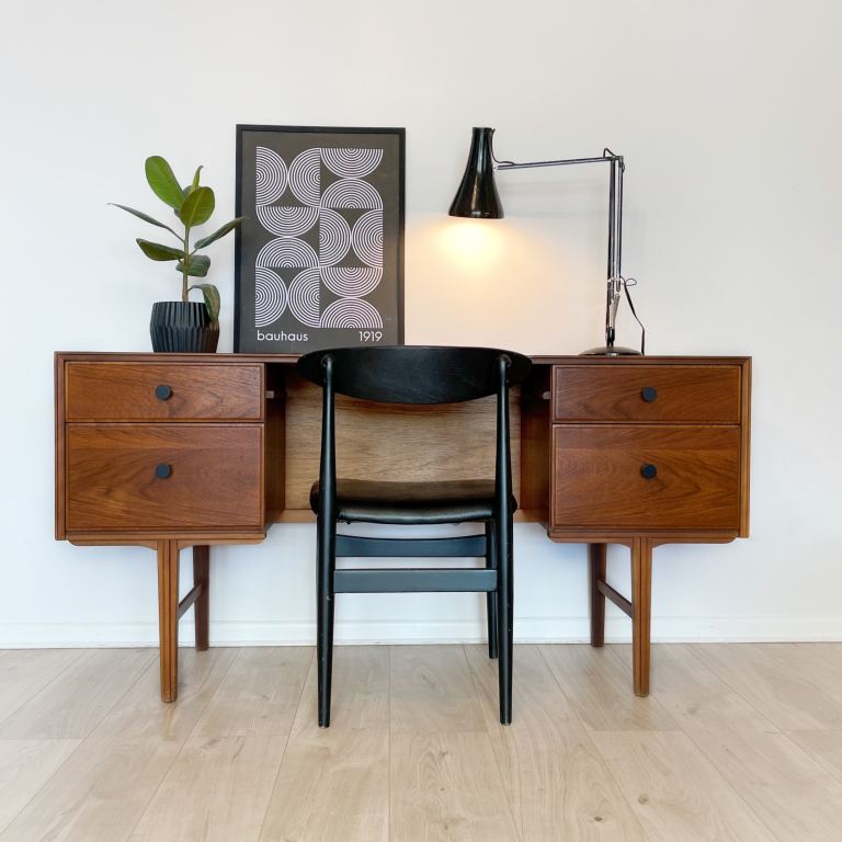 Mid century teak desk/ dressing table