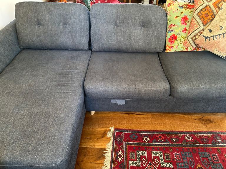 John Lewis Arlington sofabed sofa navy chaise long