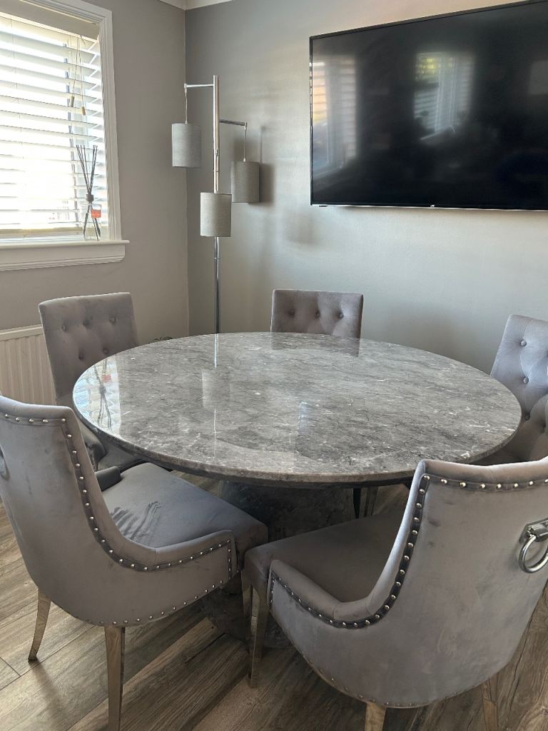 Marble Dining Table & Chairs