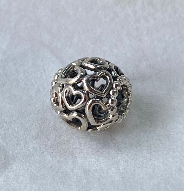 Pandora Silver-Coloured Heart Charm