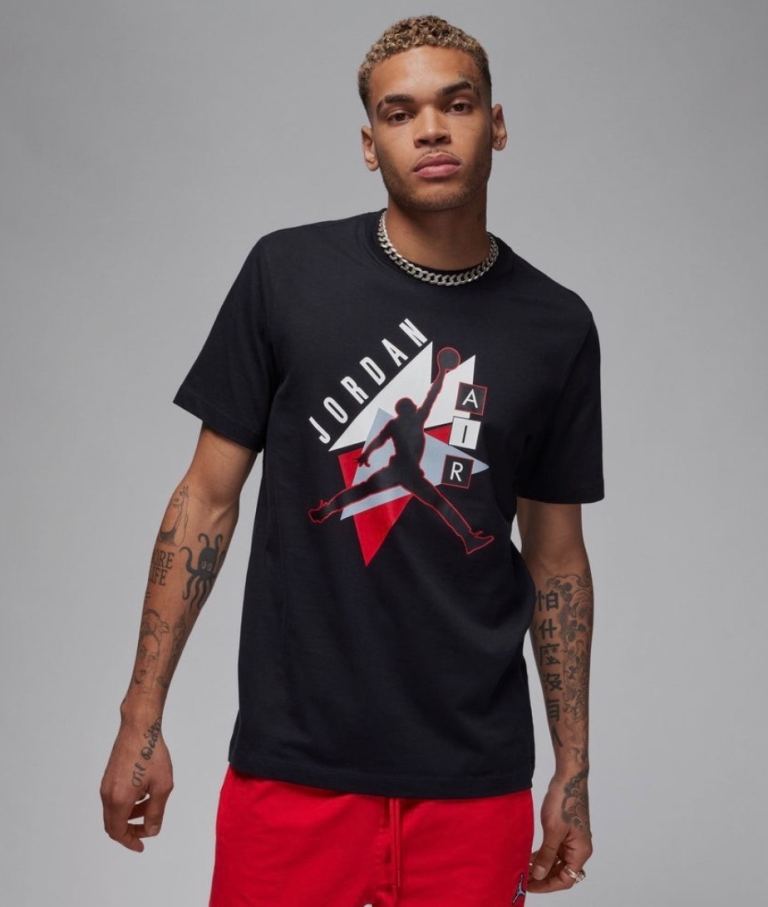 New Jordan Air T-Shirt Black with Graphic Logo