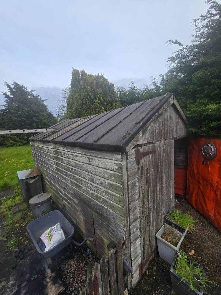 Free large timber shed. 460cm long x 284cm wide x 243cm high