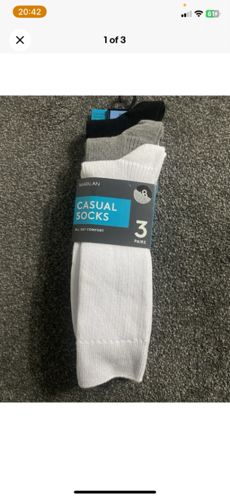 Men’s casual socks pack of 3 