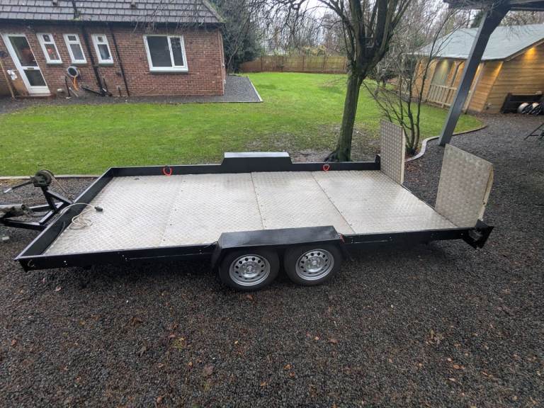 Twin Axle car transporter trailer with Alluminium diamond plate loading bed + ramps