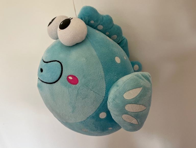 HUGE Cute Blue Fish Soft Toy – Excellent Condition