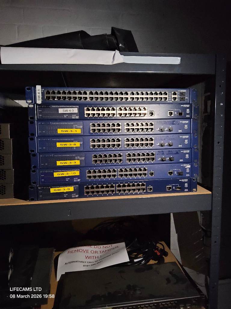 comms equipment and data cabinet 