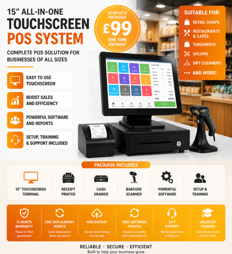 All-In-One EPOS System with Software – Complete Touchscreen Till Package