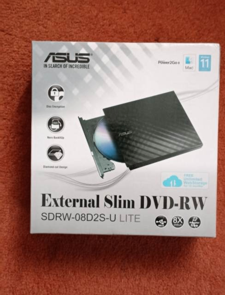 ASUS External Slim DVD-RW SDRW-08D2S-U LITE - New in Box