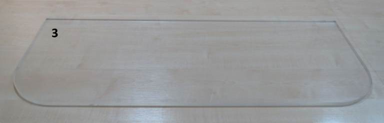 Clear Acrylic Plexi Retail Curved Corners Display Shelves