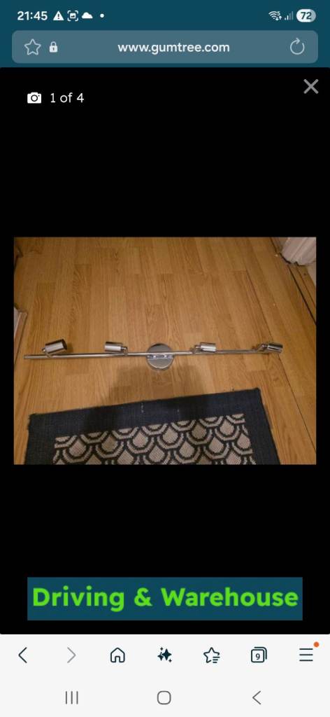 Quad GU10 Spotlight Bar new RRP£35 Damage box