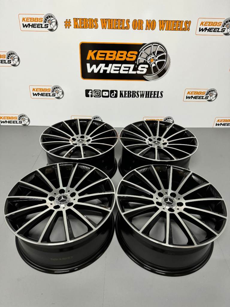 20" MERCEDES TURBINE TWIST STYLE ALLOY WHEELS C CLASS E CLASS S CLASS 