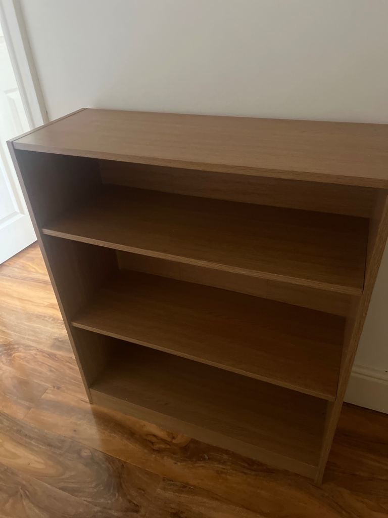 Wooden Bookshelf with Three Shelves – Good Condition