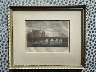 NEWARK CASTLE & BRIDGE, part of the Beauties of England & Wales collection, 1802 
