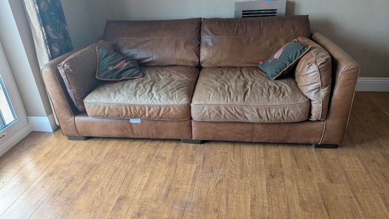 Brown Leather Two-Seater free 