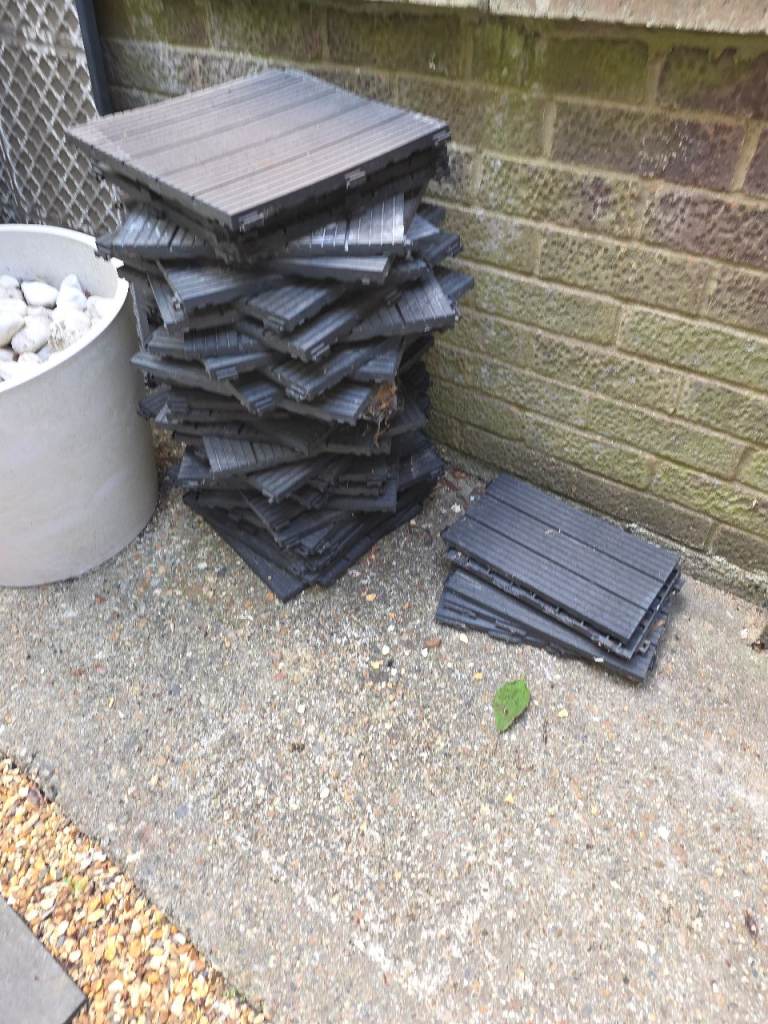 Composite Anthricite Inter locking Decking Tiles