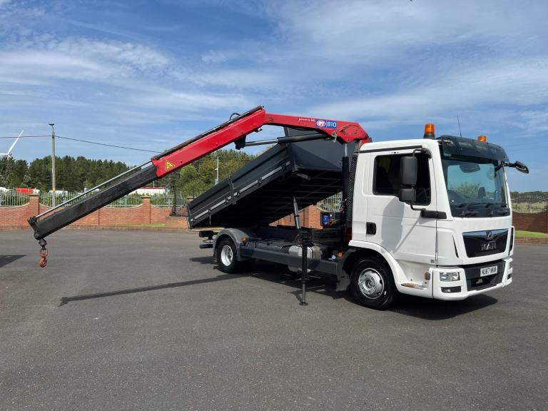 67 MAN TGL 12 ton HIAB TIPPER HMF REMOTE CRANE