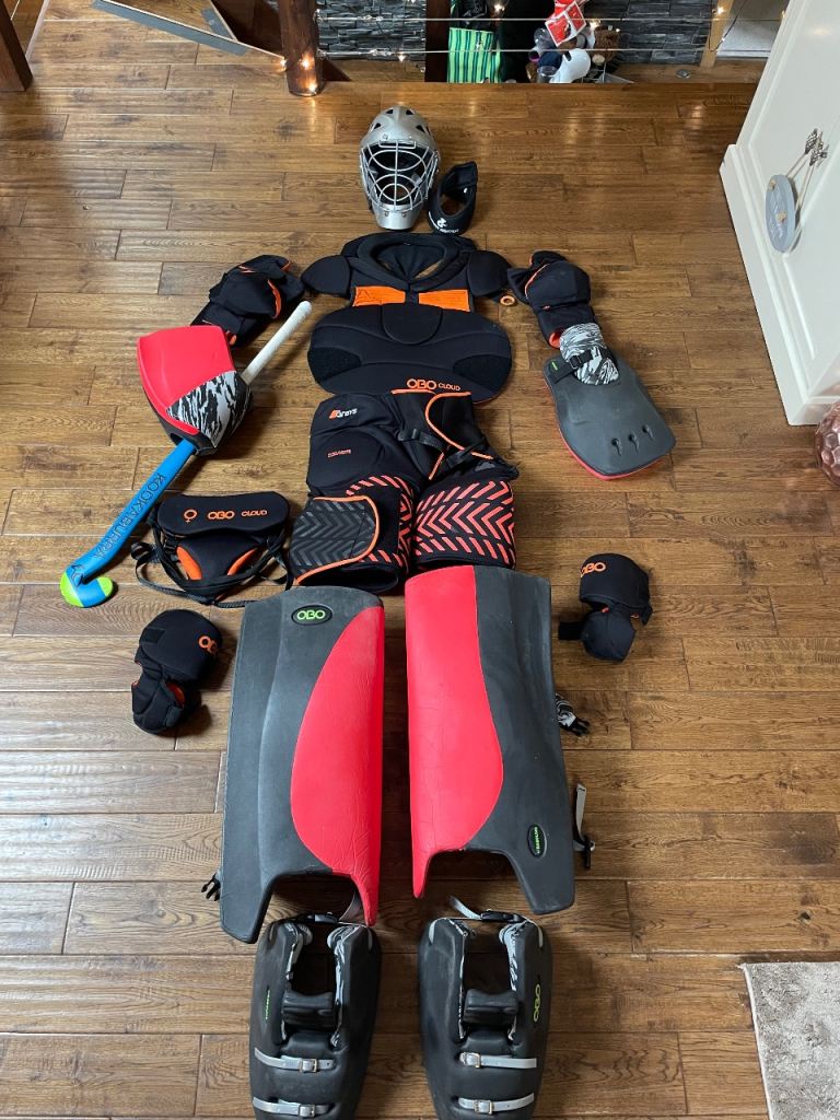 Full OBO Goalie Field Hockey Kit with Grays Helmet and Kookaburra Stick