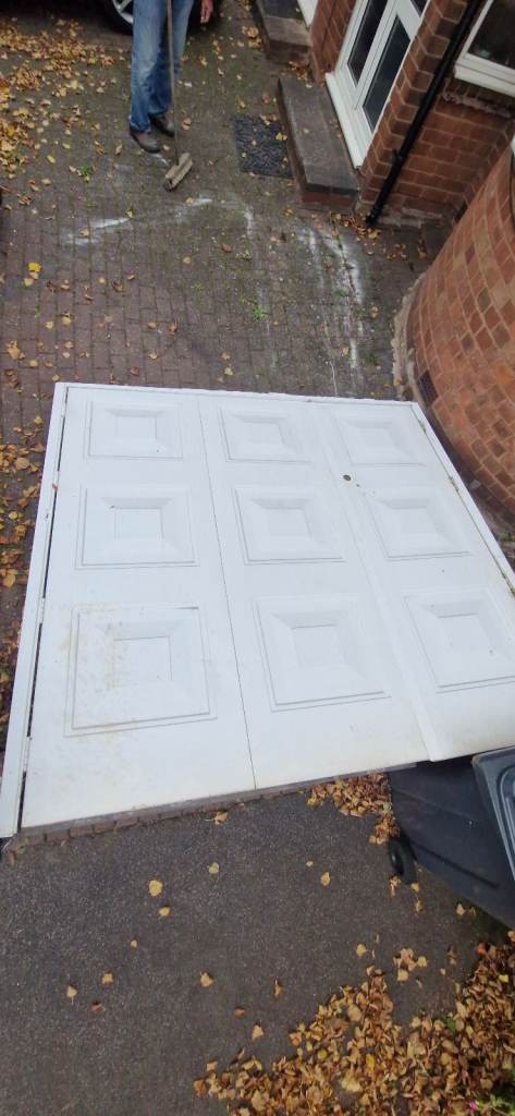 Garage door with lock