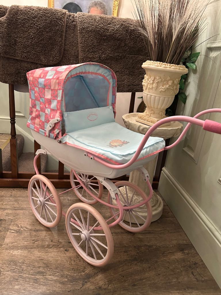 Large teddy .Baby Annabelle Pram & Doll 