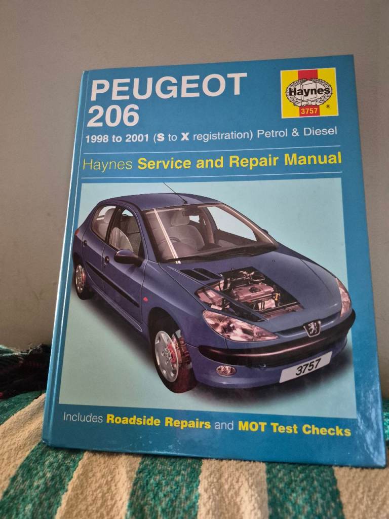 PEUGEOT MANUAL 206 1998 to 2001