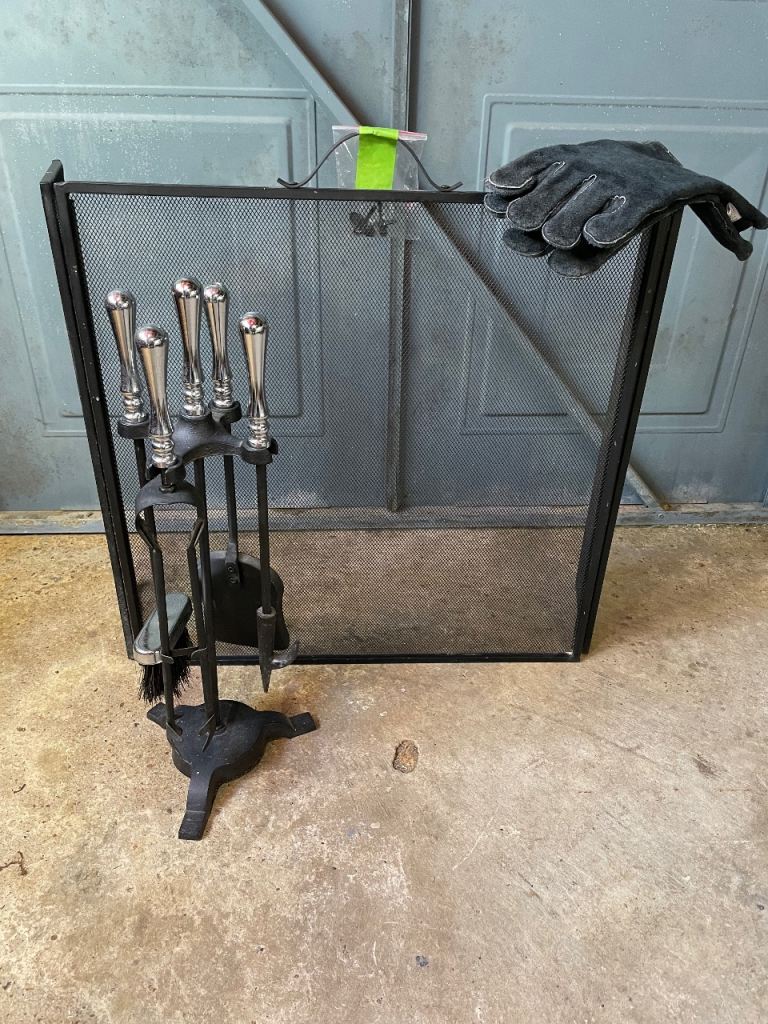 image for Fire Guard, Companion Set and Stovax Gloves