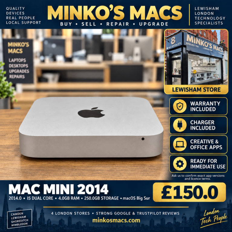 Apple Mac mini 2014 i5 4GB 250GB Desktop Computer Creative Apps Warranty