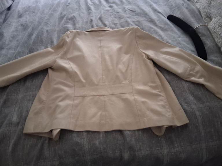 Cream coloured leather jacket 