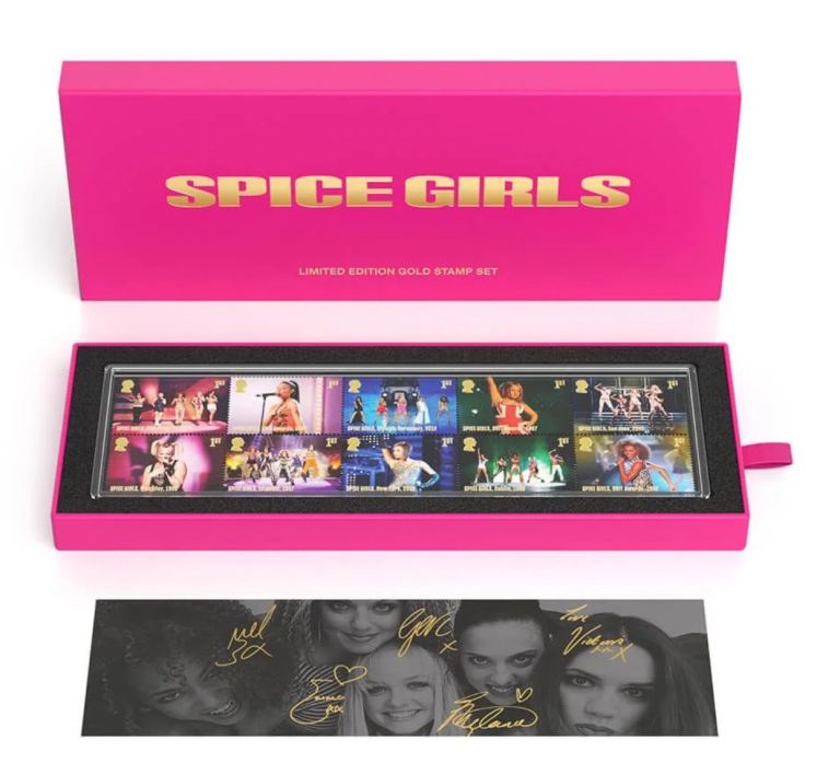 Spice Girls Gold Stamps Set - Limited Edition of 1000 - Royal Mail - Brand New