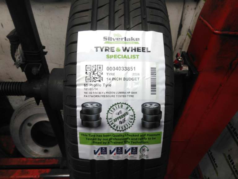 185 65 R14 86h Lykeen Lumira Hp 5mm Partworn Pressure Tested Tyre