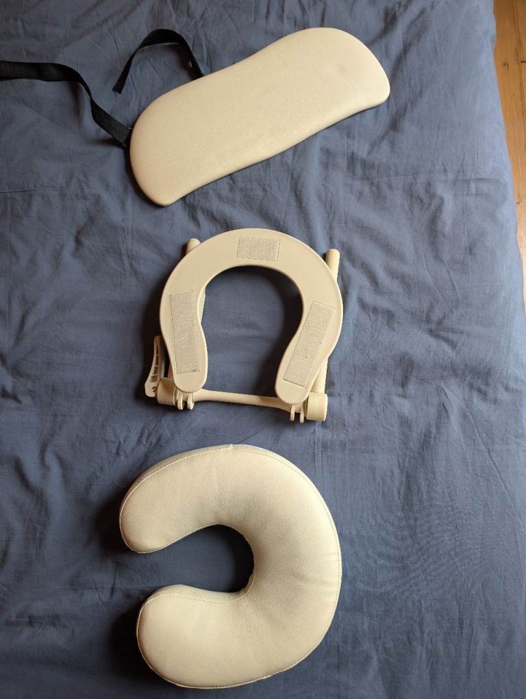 Massage headrest, face cushion and arm rest