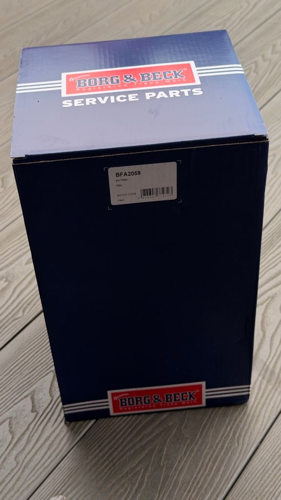 Air Filter BFA2058 Borg & Beck 1444QV Citroen Relay Fiat Ducato Peugeot Boxer Vauxhall Movano