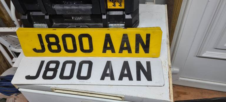 Reg Plate for  car on retention 