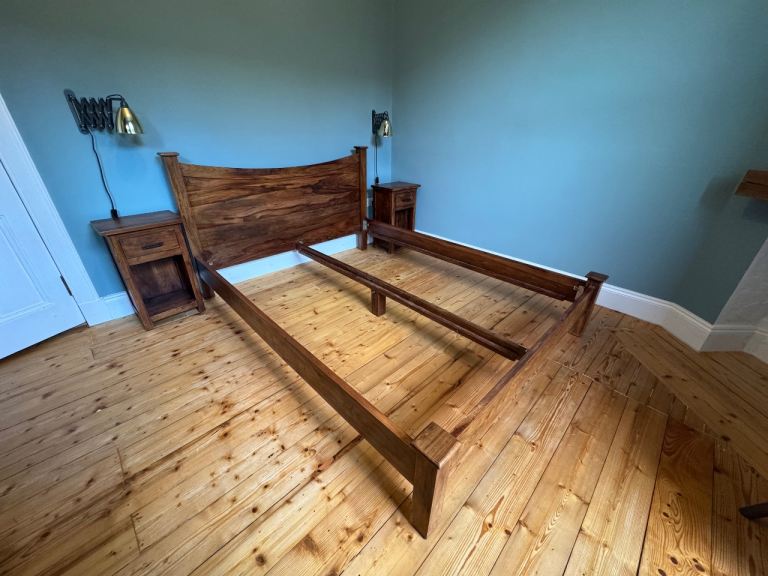 King size bed and bedside tables