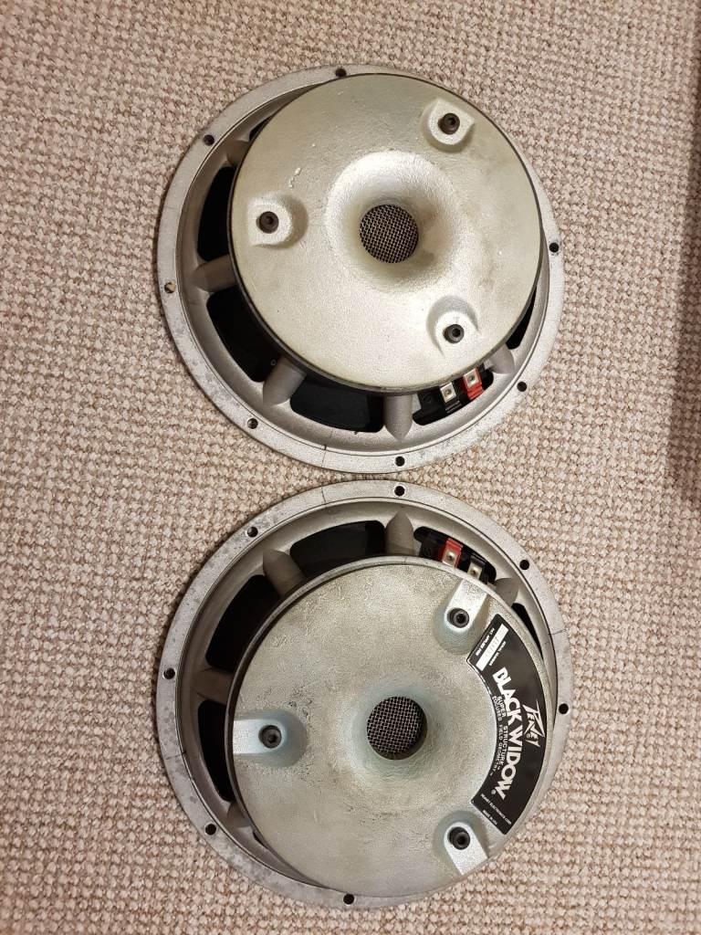 image for 2 Vintage Peavey 12inch Black Widow Speakers.