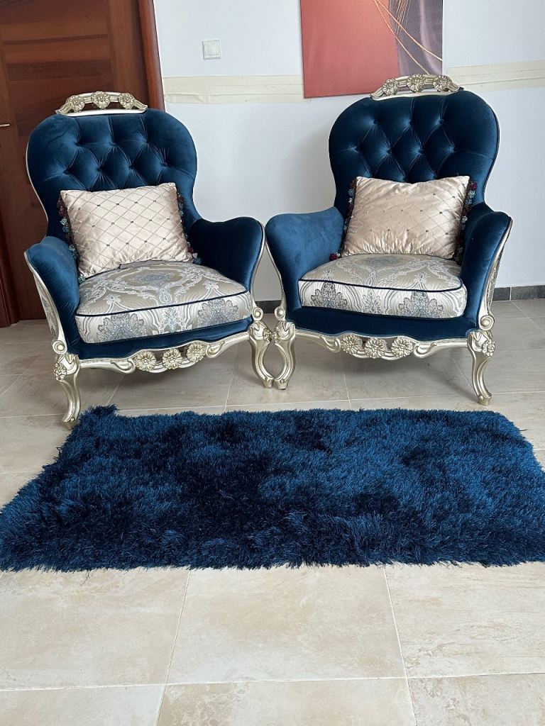 Pair of Luxury French-Style Armchairs / Accent Chairs