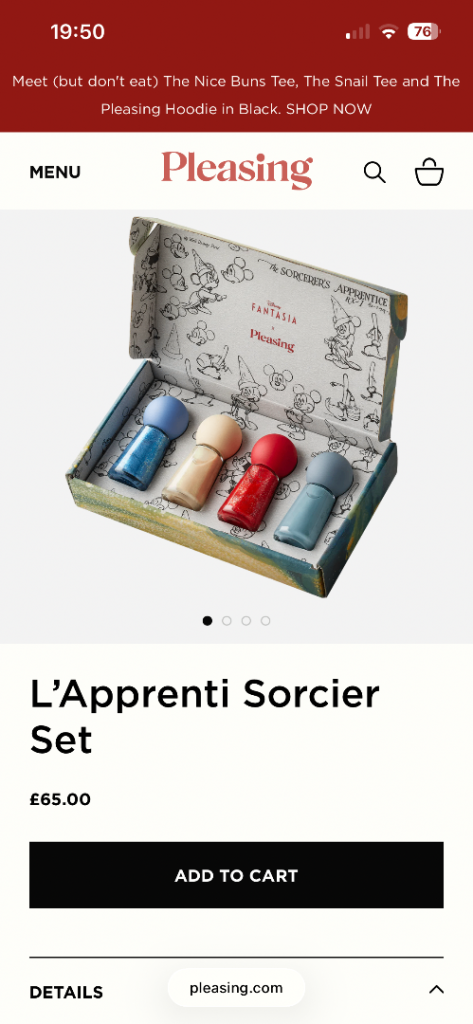 Harry Styles PLEASING nail polish DISNEY FANTASIA