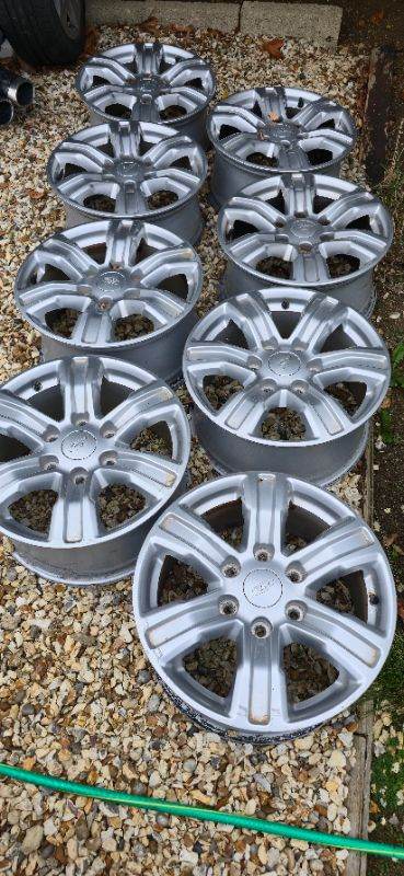 17" OEM FORD RANGER 6 SPOKE SILVER ALLOYS BORBET 4x4/SUV/MITSUBISHI/JAPAN 6X139