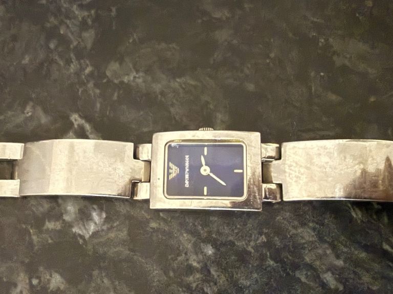 Ladies silver Emporio armarni watch 