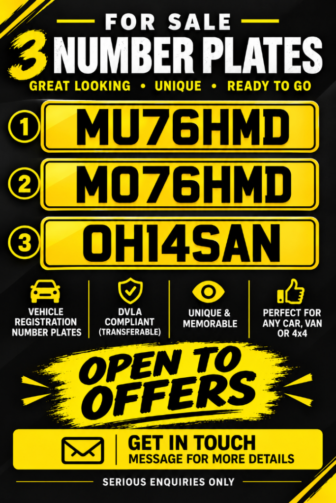 Private Number Plates for sale