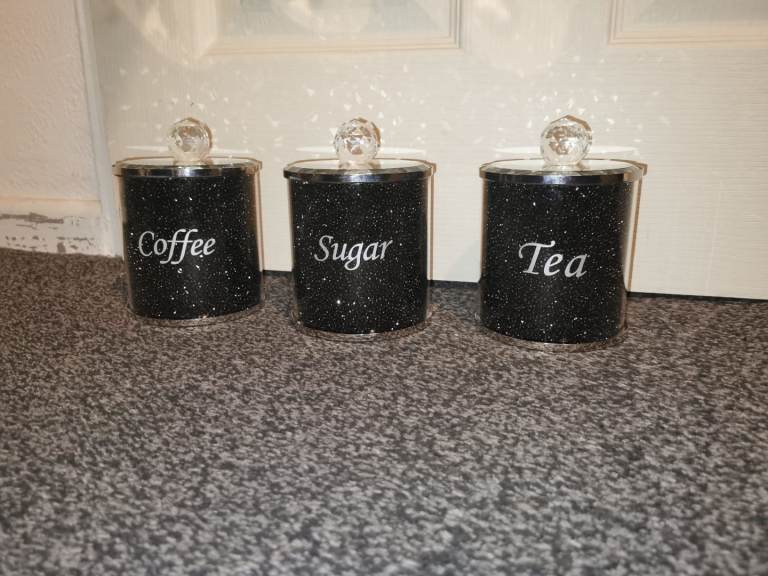Tea coffee sugar jars