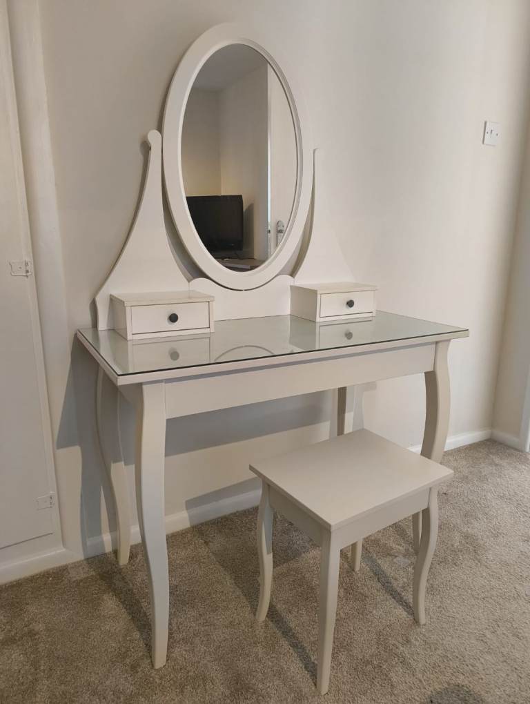 Ikea Hemnes dressing table and stool