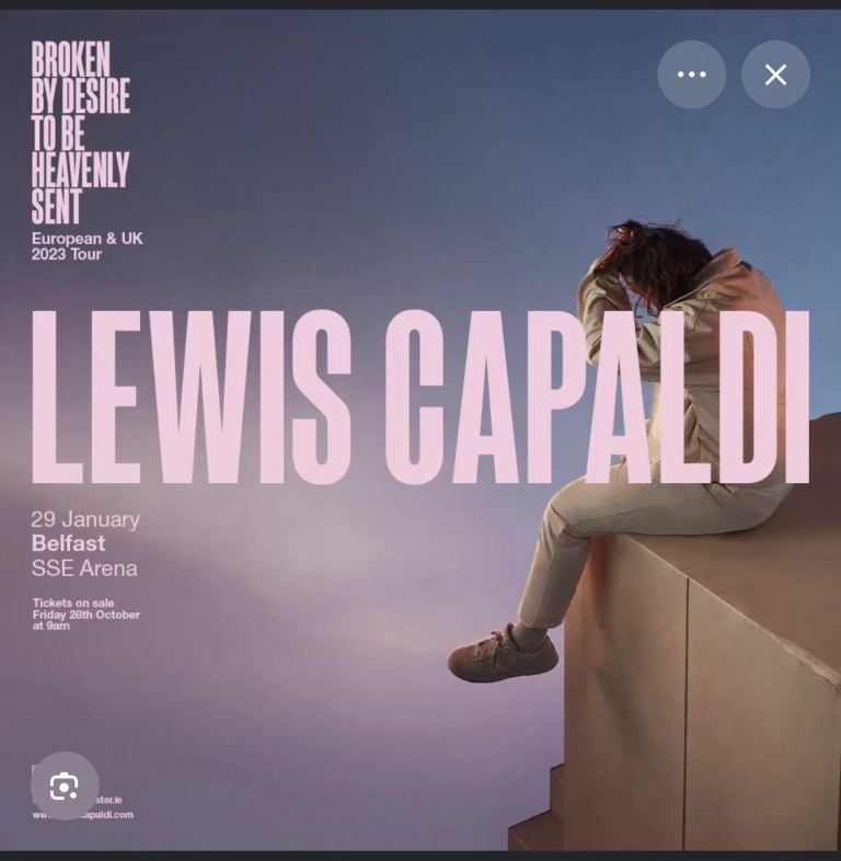 Lewis capaldi ticket Belfast Boucher road x1