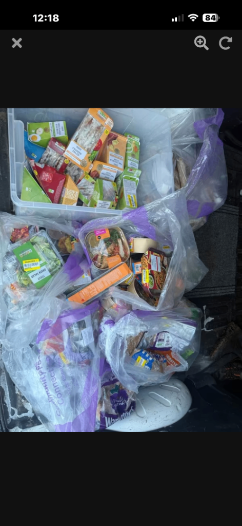 Lots of free food in date from supermarkets 