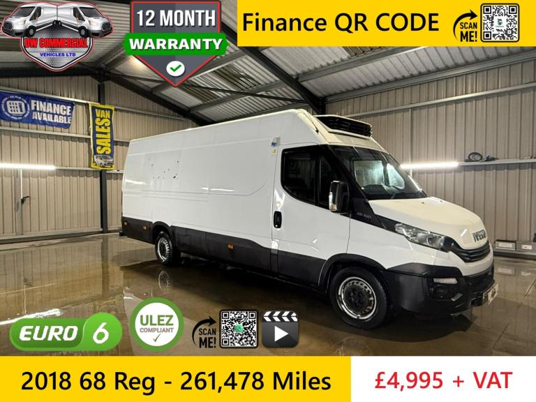 2018 68 Reg Iveco Daily 35s14 XLWB 5 Meter Fridge Freezer Van Automatic + VAT 